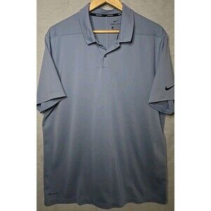 Nike Golf Dri-Fit Polo Shirt, Sz XL, Light Blue, Logo Recycled Polyester